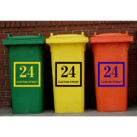 Aangepast afval vuilnisbak recycling bak adresnumm