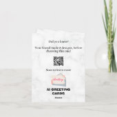 Aangepast AI Foto Wenskaart | Gepersonaliseerde Me Bedankkaart (Achterkant)