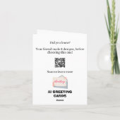 Aangepast AI Foto Wenskaart | Gepersonaliseerde Me Bedankkaart (Achterkant)