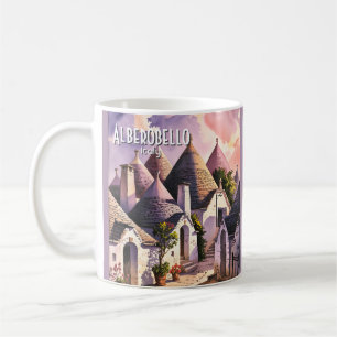 Aangepast Alberobello Trulli Huizen Italië Aquarel Koffiemok