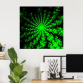 Aangepast Alien Fractal Burst Poster (Thuiskantoor)