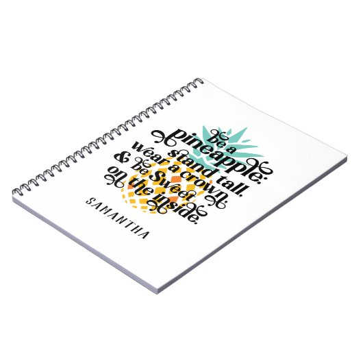 Aangepast als ananas-Notitieboek Notitieboek (Linkerzijde)