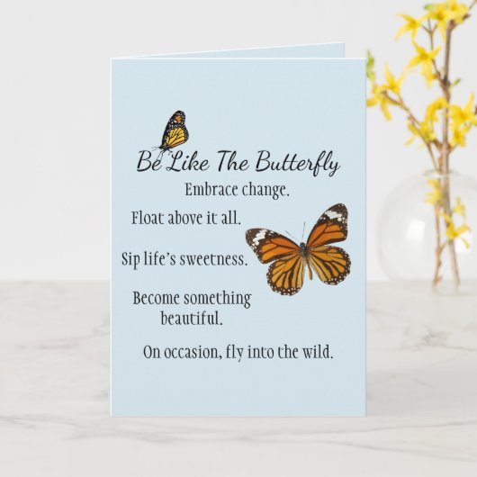 Aangepast als de vlinderkaart kaart (Gele Bloem)