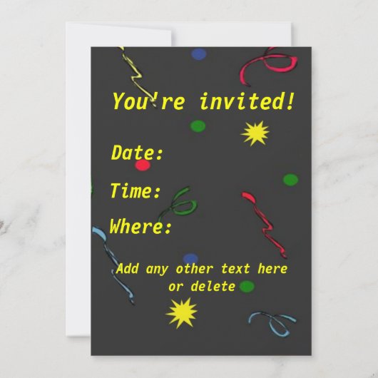 Aangepast als partij kaart (Achterkant)