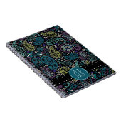 Aangepast  als Peacock Paisley Print Notitieboek (Rechterzijde)