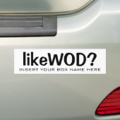 Aangepast als WOD? Bumpersticker (Op auto)