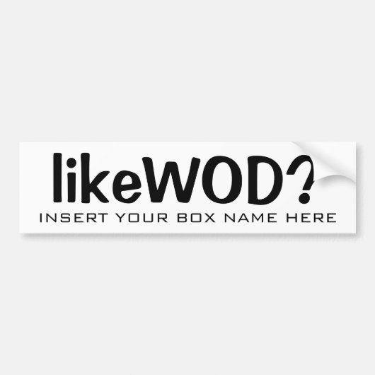 Aangepast als WOD? Bumpersticker (Voorkant)