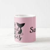 Aangepast als zeemeermin en maak golven roze koffiemok (Center)