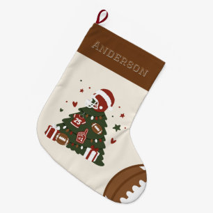 Aangepast American Football Kerstmis Grote Kerstsok