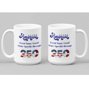 Aangepast Amerika 250-jarig jubileum Koffiemok