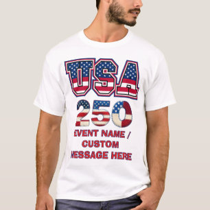 Aangepast Amerika 250 Parade Festival T-shirt