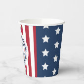 Aangepast Amerika 250e monogram patriottisch Papieren Bekers (Links)