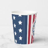 Aangepast Amerika 250e monogram patriottisch Papieren Bekers (Rechts)