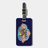Aangepast Amerikaans Bagagelabel Eagle (Voorkant verticaal)