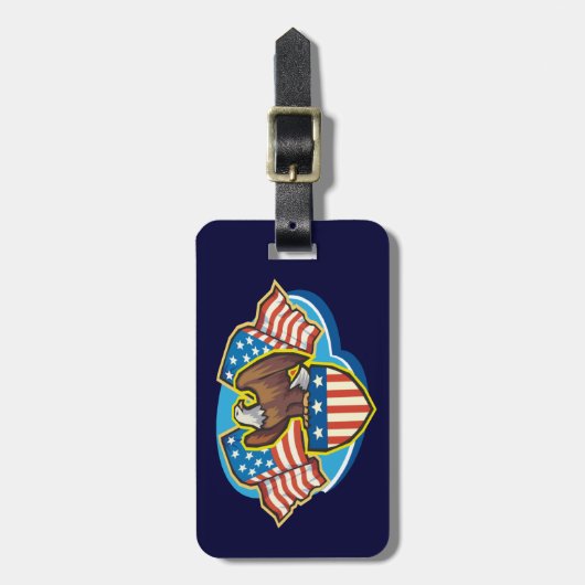 Aangepast Amerikaans Bagagelabel Eagle (Voorkant verticaal)