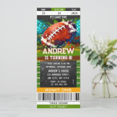 Aangepast Amerikaans Football Ticket verjaardagsfe Kaart (Staand voorkant)