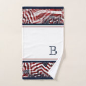 Aangepast Amerikaans vlag en sterrenpatroon Bad Handdoek (Handdoek)