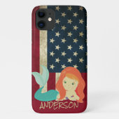 Aangepast Amerikaans Zeemeermin Oranje Case-Mate iPhone Case (Achterkant)