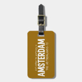 aangepast AMSTERDAM-bagagelabel Bagagelabel (Voorkant verticaal)