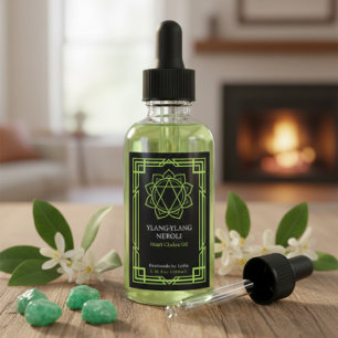 Aangepast Anahata Hart Chakra Etherische Olie Labe Wijn Etiket