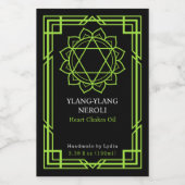 Aangepast Anahata Hart Chakra Etherische Olie Labe Wijn Etiket (Enkel label)