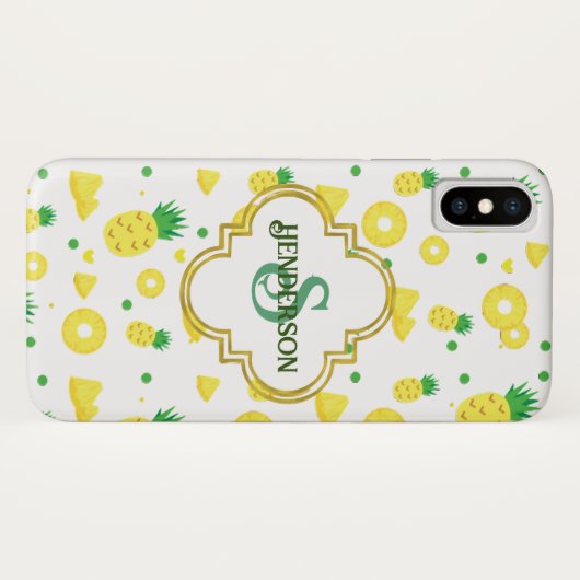 Aangepast ananas Case-Mate iPhone case (Achterkant (horizontaal))
