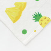 Aangepast ananas fleece deken (Hoek)