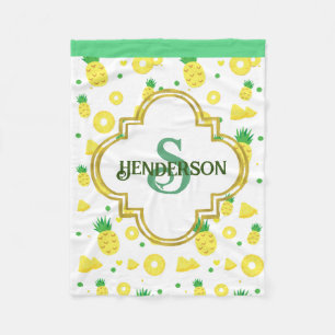 Aangepast ananas fleece deken