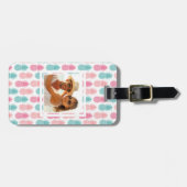 Aangepast  ananassolpatroon foto bagagelabel (Voorkant horizontaal)