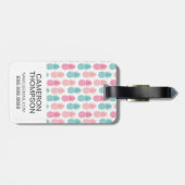 Aangepast  ananassolpatroon foto bagagelabel (Achterkant horizontaal)