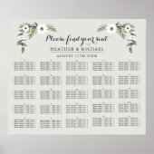 Aangepast Anemone-Alfabetical Seating Chart Poster (Voorkant)