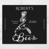 Aangepast animatie-/mangakarter bier etiket (Enkel label)