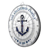 Aangepast anker en familienaam dartbord (Voorkant Rechts)