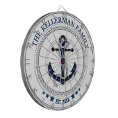 Aangepast anker en familienaam dartbord (Voorkant Links)