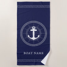 Aangepast Anker Nautisch blauw wit 