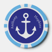 Aangepast anker voor cruiseschepen poker chips (Voorkant)