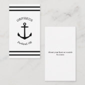 Aangepast Ankerembleem Nautisch (wit & zwart) Visitekaartje (Voorkant / Achterkant)