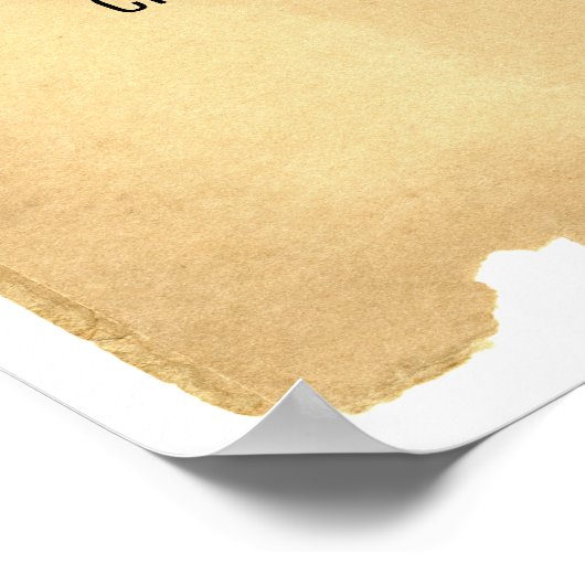 Aangepast Antiek achtergrondpapier Poster (Hoek)