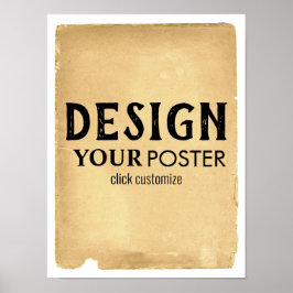 Aangepast Antiek achtergrondpapier Poster