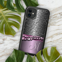 Aangepast  Antiek Faux Silver Swirls Pattern