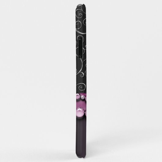 Aangepast Antiek Faux Silver Swirls Pattern Case-Mate iPhone Case (Achterkant/rechts)