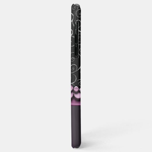 Aangepast  Antiek Faux Silver Swirls Pattern Case-Mate iPhone Case (Achterkant/links)