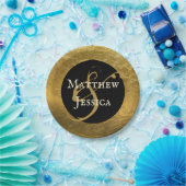 Aangepast Antiek Golden Faux Metal 7 inch Papieren Bordje (Feest)