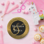 Aangepast Antiek Golden Faux Metal 7 inch Papieren Bordje (Feest)