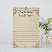 Aangepast  Antiek met onderdruk verbonden Briefpapier (Staand voorkant)