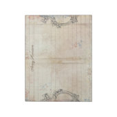 Aangepast  Antiek met Shabby Chic Grunge Notitieblok (Linkerzijde)