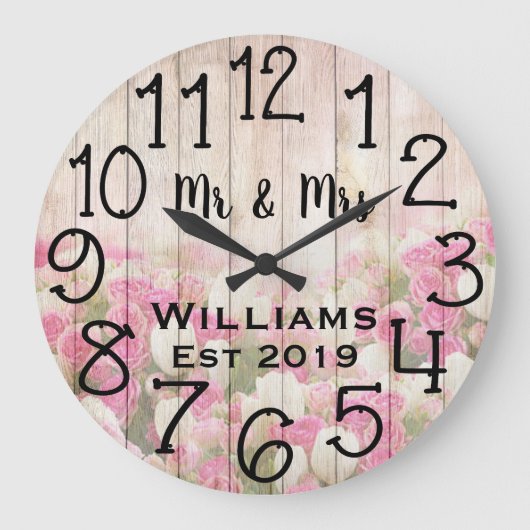 , aangepast Antiek Roos Grote Klok (Voorkant)