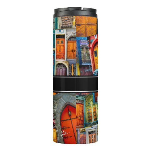 Aangepast Antiek voordeur Nieuw startpunt Thermosbeker (Achterkant)