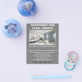Aangepast appartement te huur onroerend goed promo flyer (Enkel)
