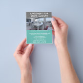 Aangepast appartement te huur Vastgoed Marketing Flyer (Hand)
